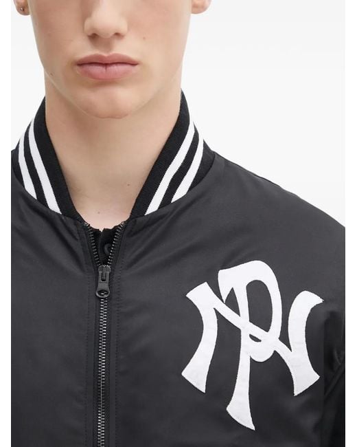 Aries Bomberjack Met Logodetail in het Black voor heren