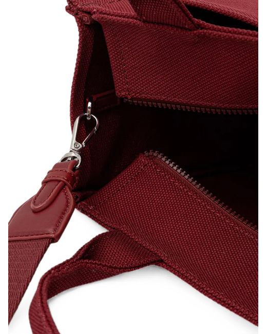 DKNY Red Medium Hadlee Logo-Print Tote Bag