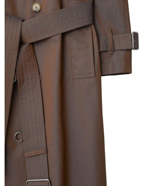 Burberry Brown Double-breasted Cotton Trench Coat