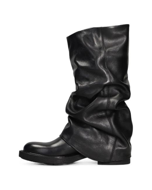 METISSE Black Buckle-Fastening Boots