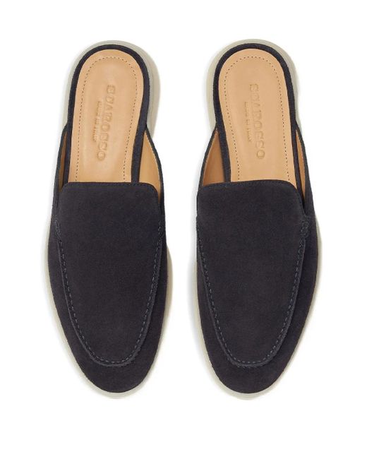 Scarosso Blue Suede Slippers for men