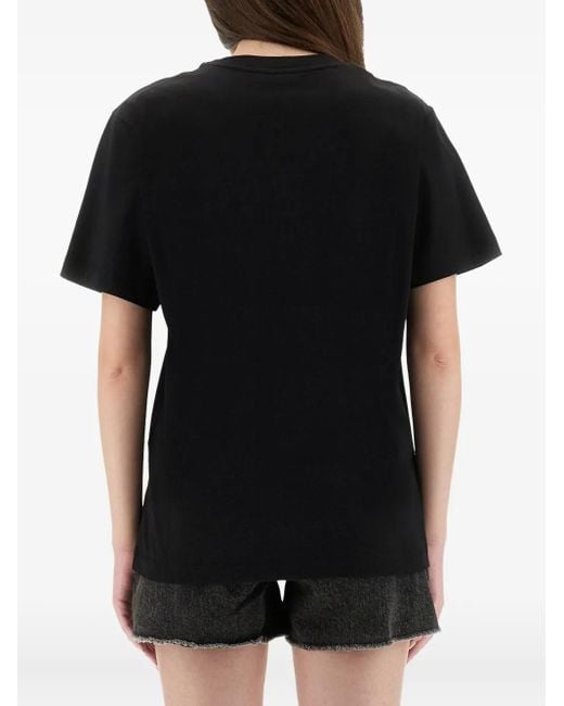 Moschino Black Graphic Crew Neck T-Shirt