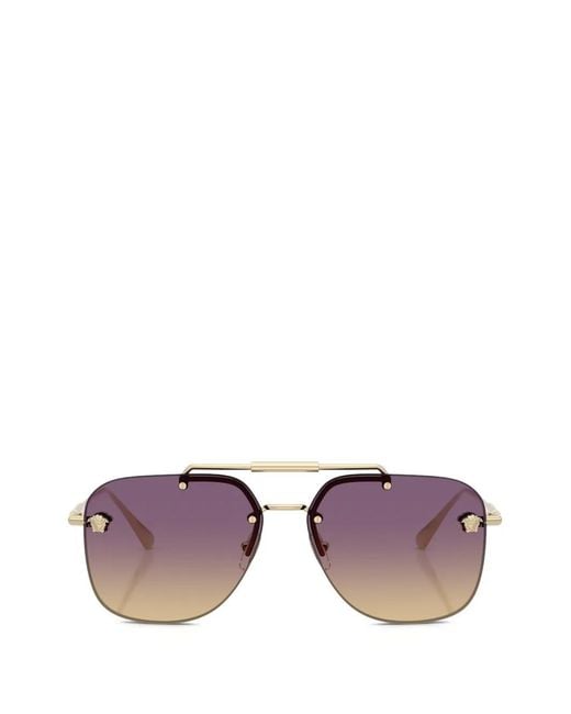 Versace Purple Medusa Browline Sunglasses