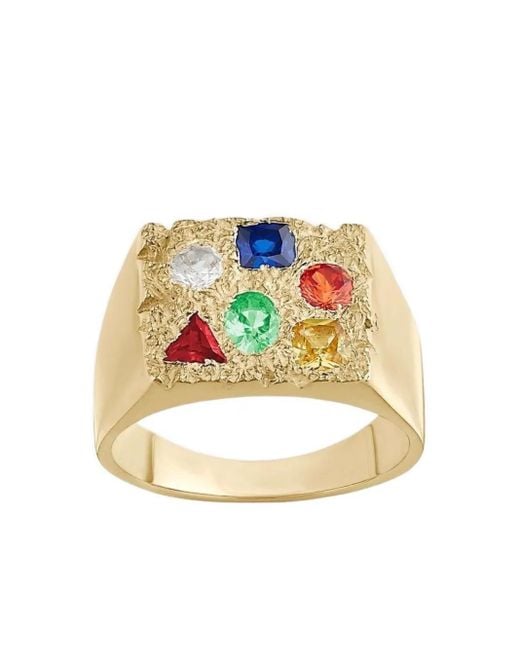 Bleue Burnham White 9K Recycled Sapphire Signet Ring