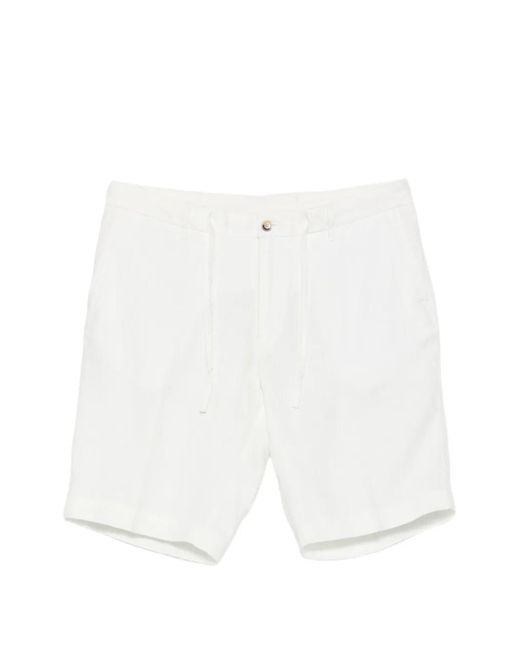 Hackett White Drawstring-Waist Shorts for men