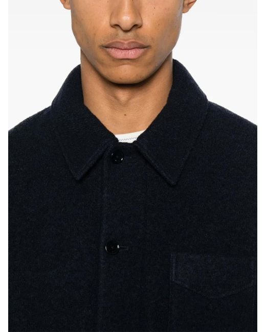 Fursac Blue Single-Breasted Blazer for men