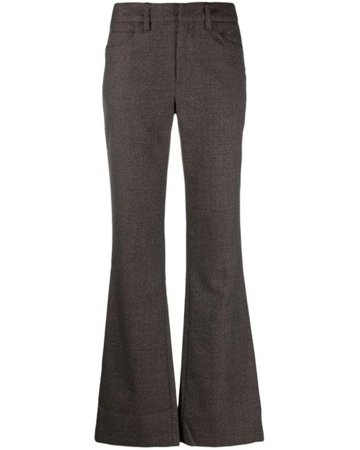 Zadig & Voltaire Gray Tailored Flared Wool Trousers