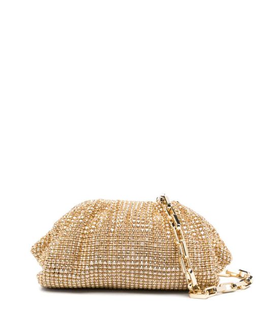 Self-Portrait Natural Chainmail Clutch Bag
