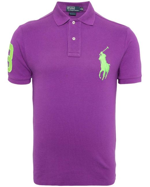 Polo Ralph Lauren Purple Big Pony Cotton Polo Shirt for men