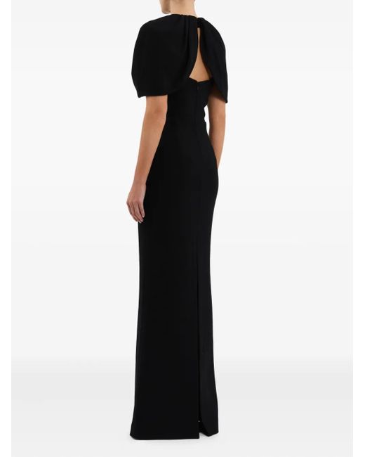 Rebecca Vallance Black Cameron Maxikleid Mit Cape-Ausschnitt