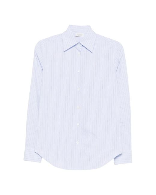 Mazzarelli White Striped-Print Shirt