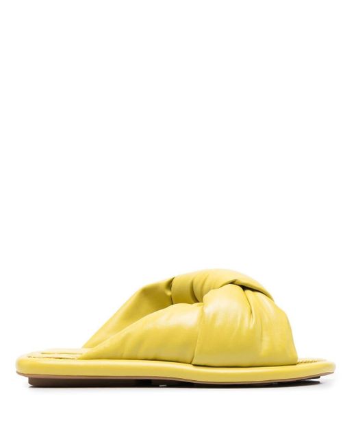 yellow knot sandals
