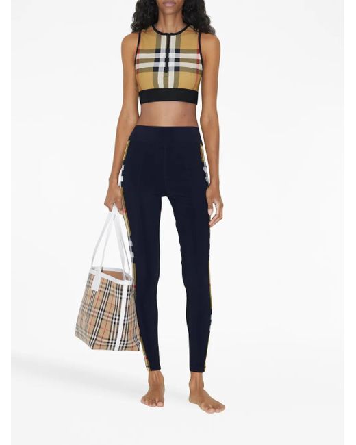 Burberry Black Zadie Cropped Check Top
