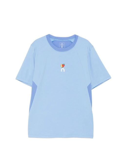 On Shoes Blue T-Shirt À Logo Imprimé