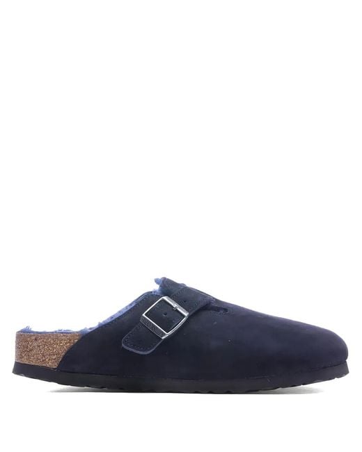 Birkenstock Blue Boston Mules