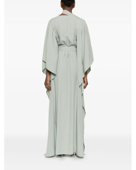 Taller Marmo Green Belted Tie-Detail Maxi Dress