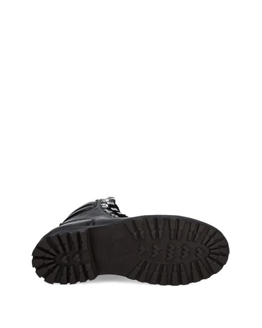 Astorflex Black Rockflex Lace-Up Biker Boots for men