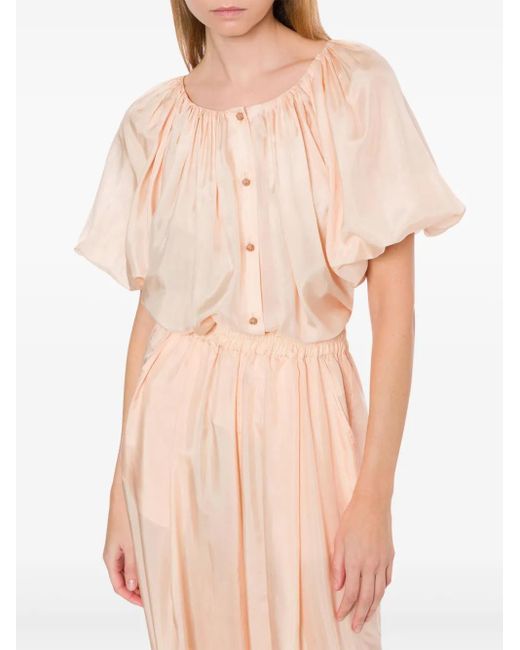 Philosophy Di Lorenzo Serafini Natural Classic Tailored Shirt With Button-Down Front And Pointed Collar