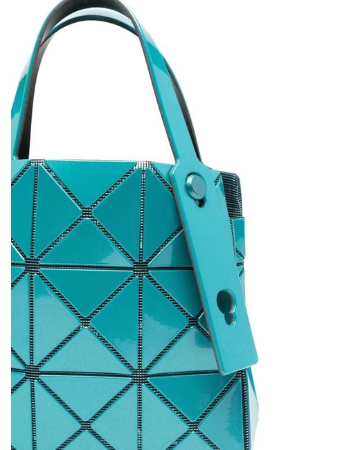 Issey Miyake Blue Mini Carat Geometric-Panelled Tote Bag