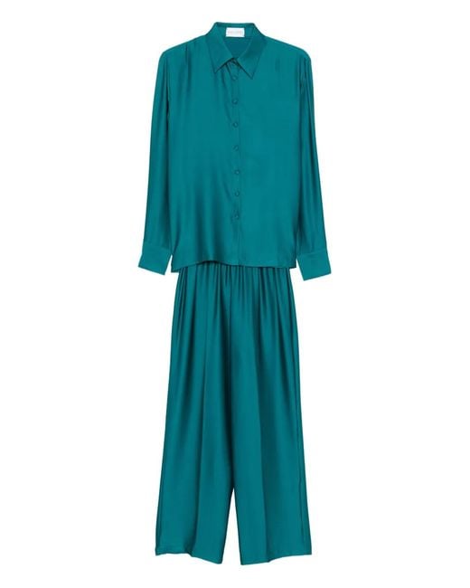 Silkylicious Green Silk Pyjama Set