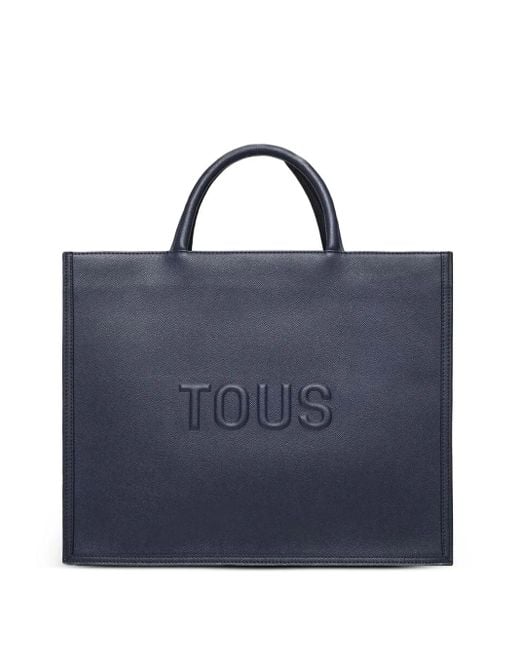 Tous Amaya ロゴエンボス ハンドバッグ Blue