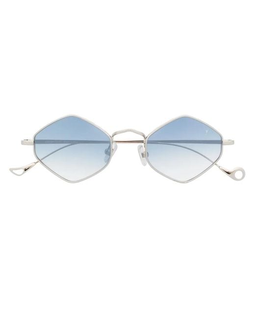Eyepetizer Blue Geometric-Frame Sunglasses