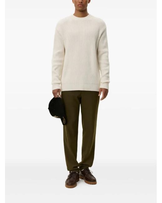 Les Deux White Eddie Crew-Neck Jumper for men