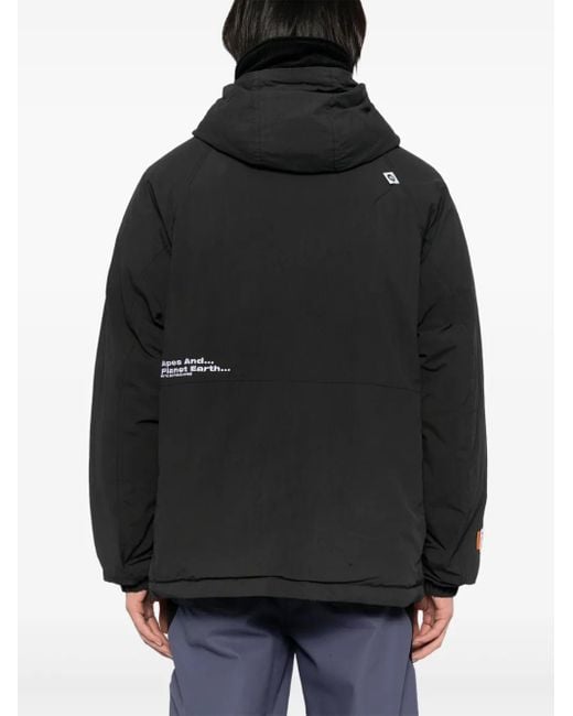 Aape By A Bathing Ape Black Logo Down Jacket for men
