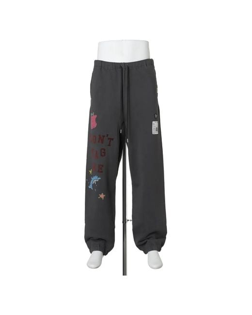 Maison Mihara Yasuhiro Gray Doodle Printed Sweat Pants for men