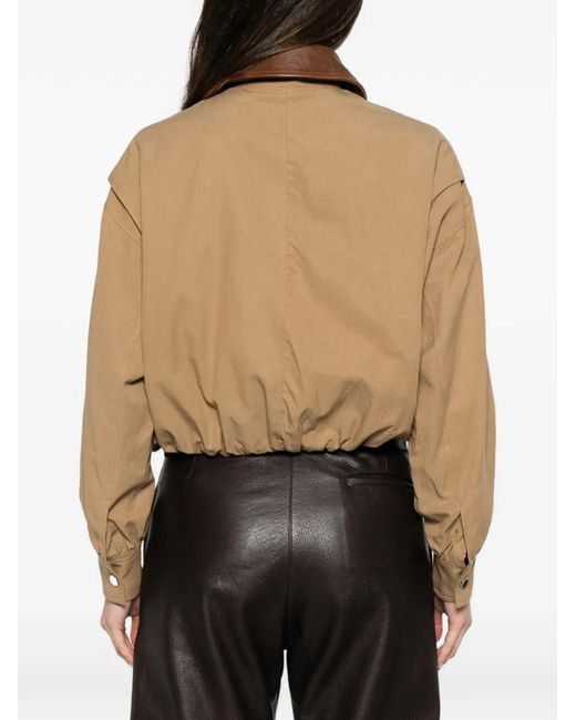 FRAME Natural Leather-Collar Jacket