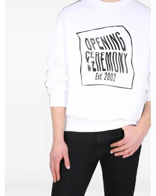 Opening Ceremony White Logo-Embroidered Sweatshirt for men