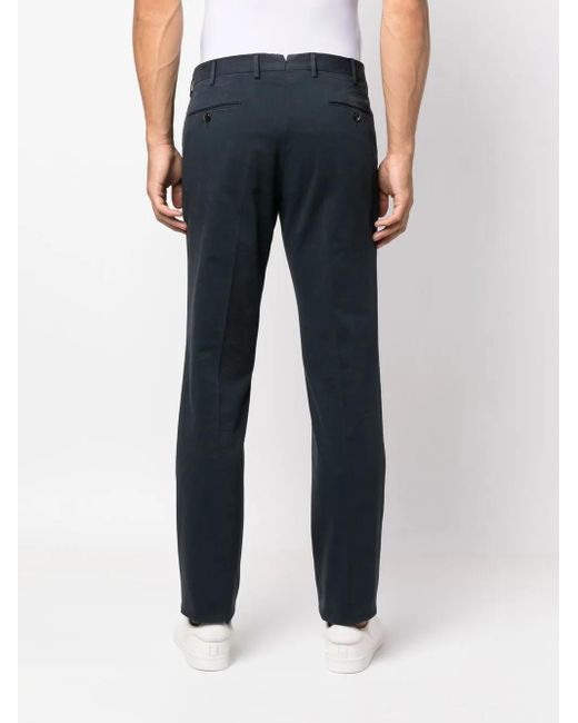 PT Torino Blue Slim-Fit Chino Trousers for men