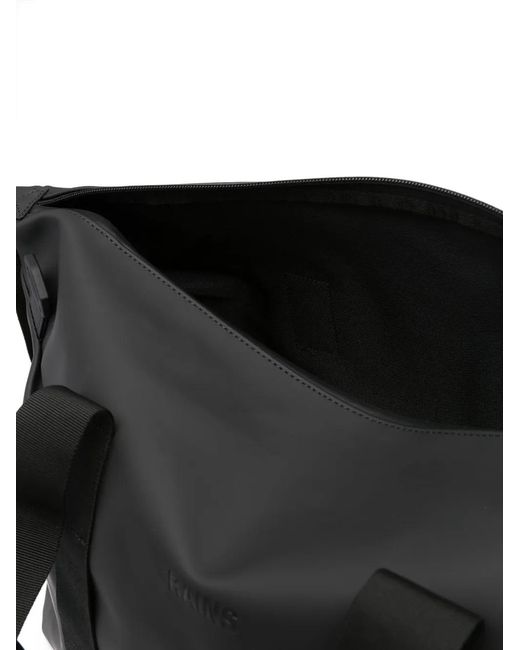 Rains Black Small Hilo Logo-Embossed Holdall