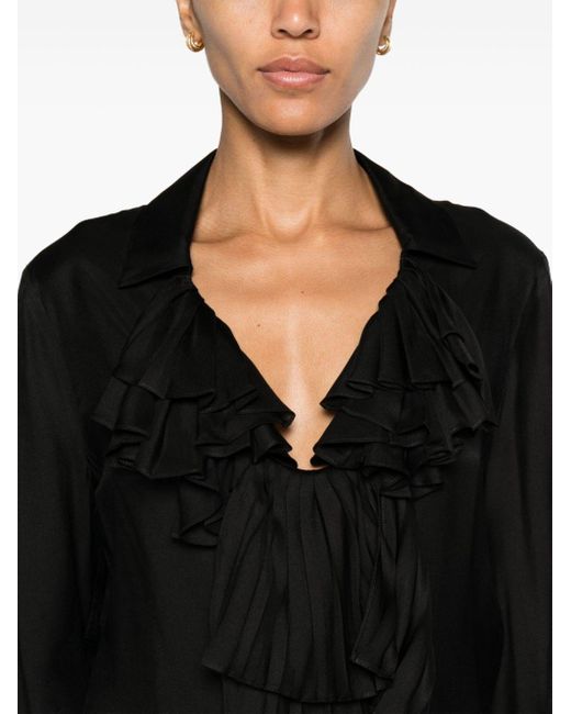 Ruffle v neck blouse sale