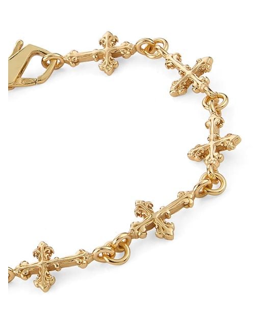 Emanuele Bicocchi Metallic Avelli Cross Sterling- Bracelet