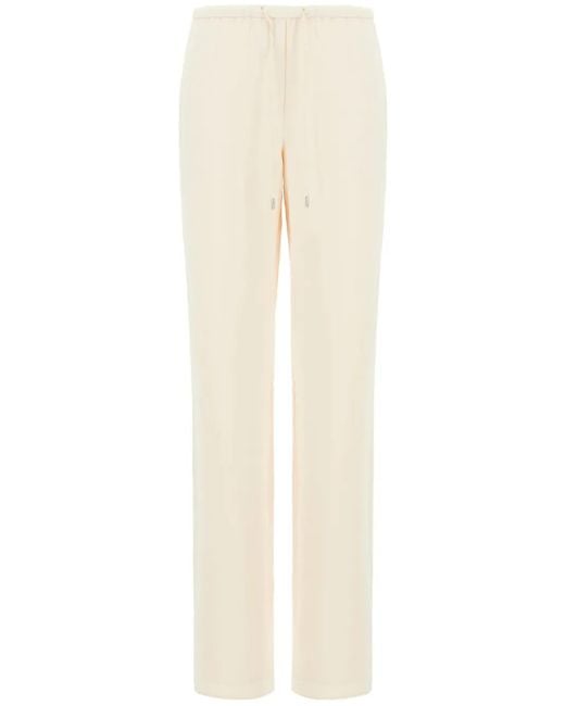 Calvin Klein White Straight-Leg Track Pants