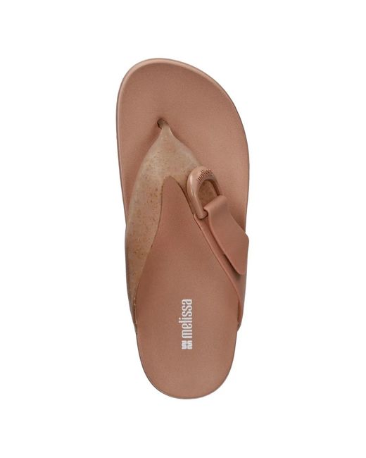 Melissa Brown Glitter-Effect Buckle-Detail Flip-Flops