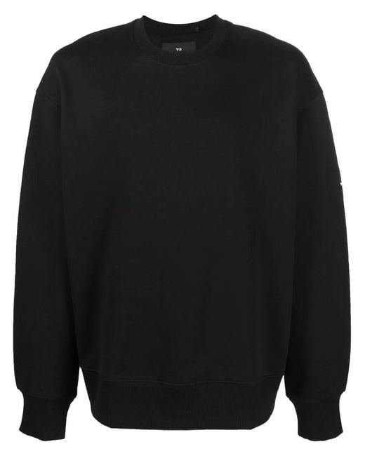 Y-3 Black Terry Organic Cotton Sweatshirt - Unisex - Organic Cotton