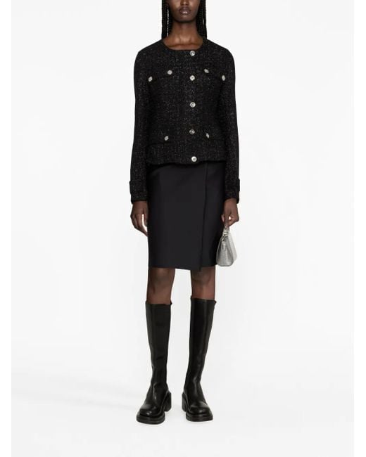 Versace Black Vichy Tweed Jacket