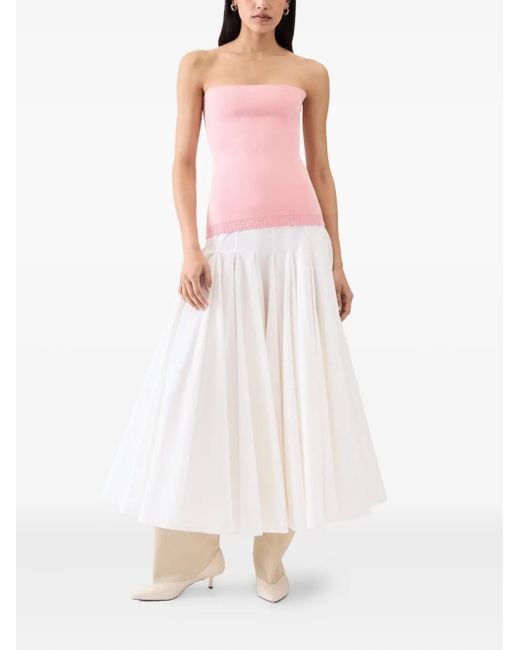 Jacquemus Pink Strapless Top