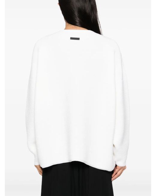 Fear Of God White Ottoman Straight Neck Jumper for men