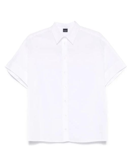 Fay White Cotton Shirt