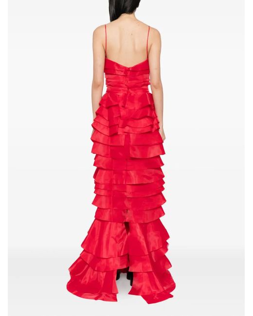 Vestido a capas Saiid Kobeisy de color Red