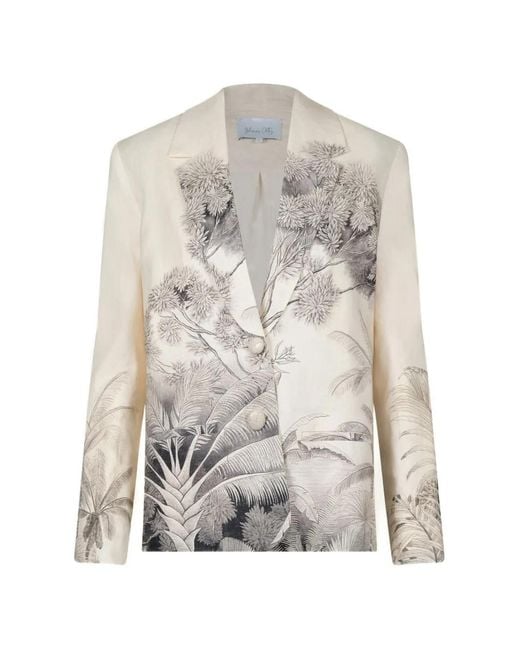 Johanna Ortiz White Rock The Plan Tropical-Print Jacket