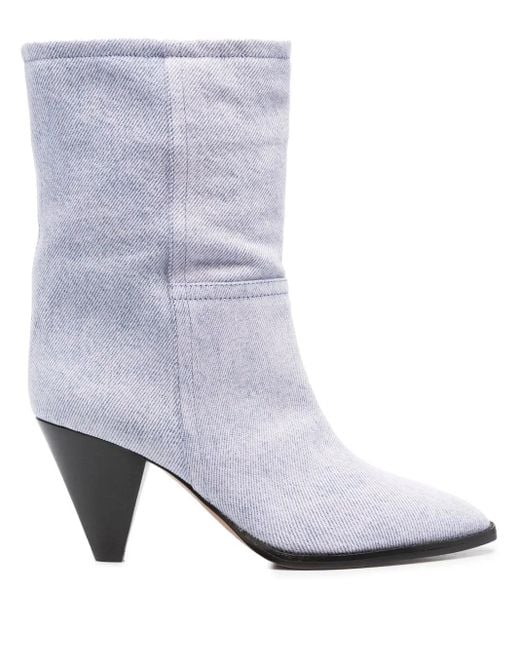 Isabel Marant White Rouxa Leather Boots