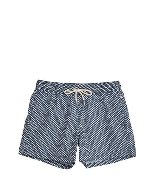 Orlebar Brown Blue Patterned Drawstring Swim Shorts for men