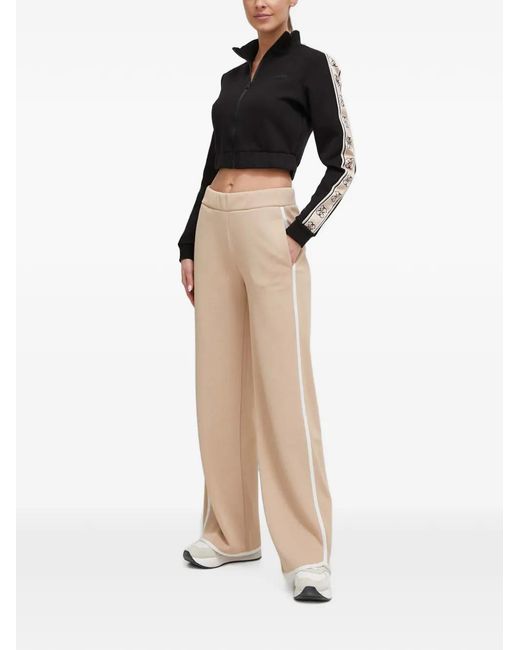 Guess Black Logo-Tape Cropped Jacket