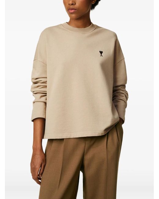AMI Natural Crew Neck Sweatshirt