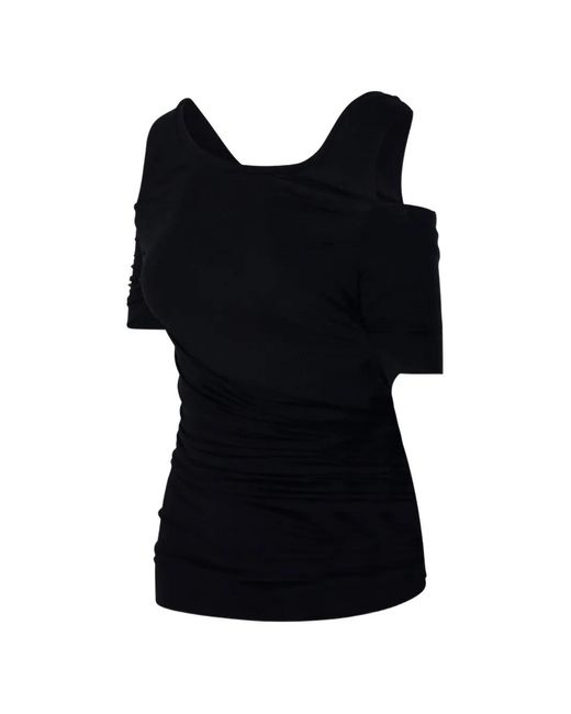 Isabel Marant Black Cold-Shoulder Top