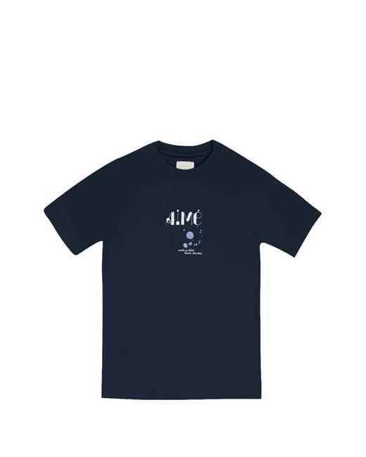 Aimé Leon Dore Blue Logo-Print Short-Sleeve T-Shirt for men